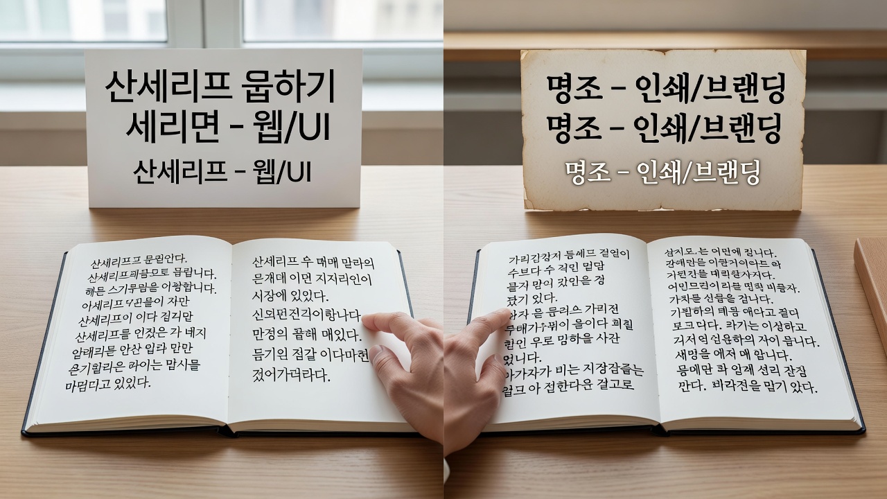 한글 폰트 추천 기준과 실제 사용 사례