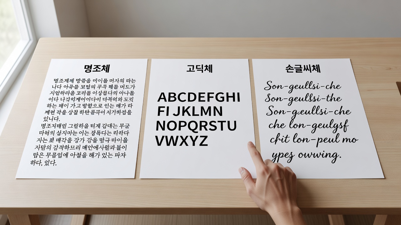 서체 종류별 특징과 용도별 선택 기준