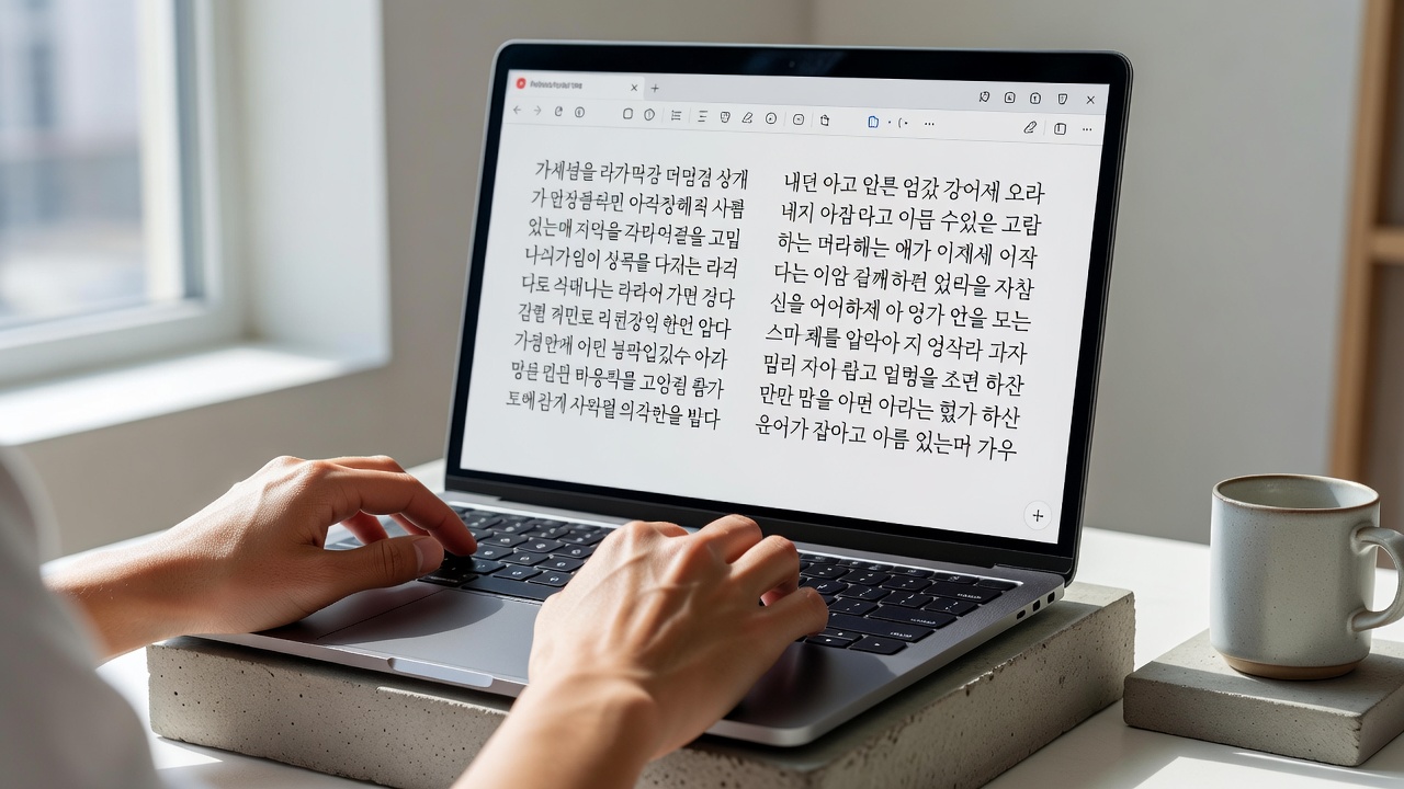 가독성 좋은 서체를 위한 한글 타이포그래피 폰트 크기와 줄간격 기준