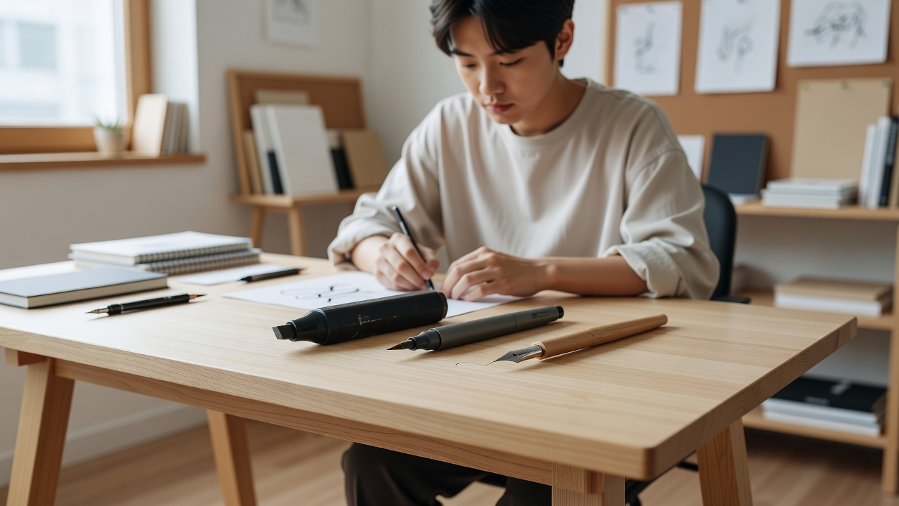 한글 서체 종류의 주요 분류를 보여주는 실무 장면