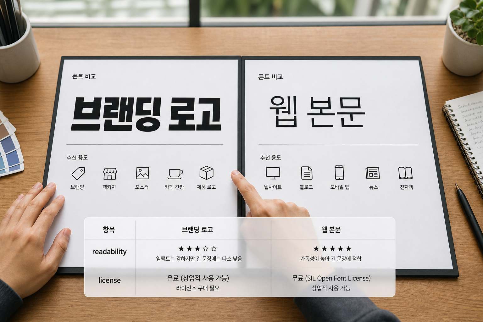 한글 폰트 추천 기준과 실제 디자인 프로젝트 적용 사례