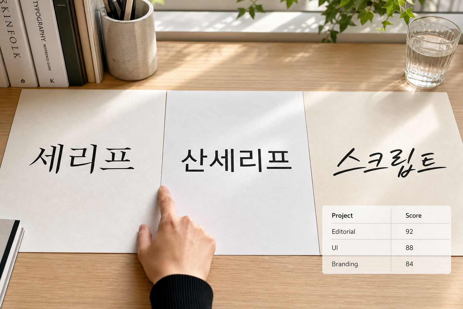 서체 종류별 특징과 프로젝트에 맞는 선택 기준